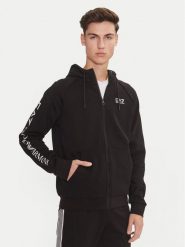 EA7 Emporio Armani Bluza 8NPM22 PJ07Z 1200 Czarny Regular Fit. Czarne bluzy męskie EA7 Emporio Armani, m, bez wzorów, z bawełny, bez kaptura. Za 299.99 zł.