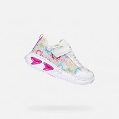 Buty GEOX J ASSISTER Biały. Białe obuwie sportowe damskie Geox, bez wzorów, z syntetyku, na fitness i siłownię. Za 173.99 zł.