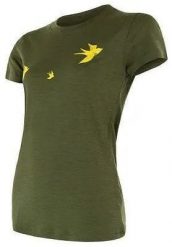SENSOR MERINO ACTIVE PT tee ss WOM safari swal. L. T-shirty damskie Russell Athletic, l, bez wzorów, bez kołnierzyka. Za 559.75 zł.