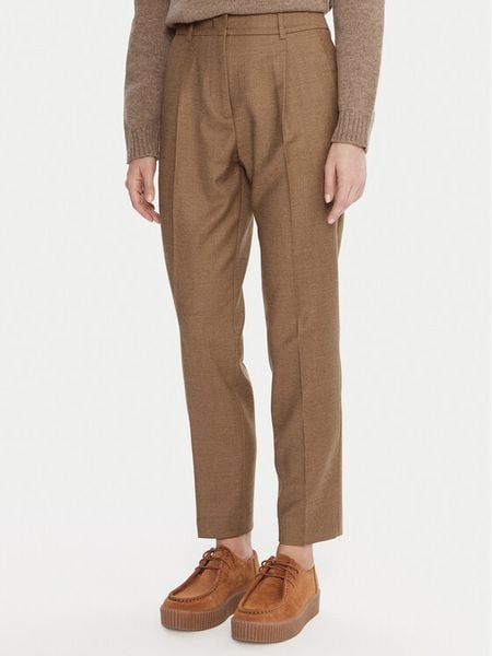 Weekend Max Mara Spodnie materiałowe Caldaia 2525136152 Brązowy Regular Fit. Brązowe spodnie materiałowe damskie Weekend Max Mara, bez wzorów, z materiału. Za 597.99 zł.