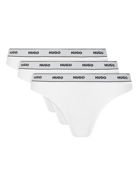 HUGO Komplet fig Triplet Brief Stripe 50480157 Biały. Białe figi damskie Hugo, xxl, bez wzorów, z bawełny. Za 119.99 zł.