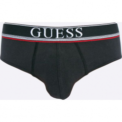 Guess Jeans - Slipy. Czarne slipki męskie Guess Jeans, z aplikacjami, z bawełny. W wyprzedaży za 49.90 zł.