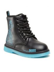 Star Wars Kozaki CM-093LC-A Czarny. Czarne buty zimowe chłopięce Star Wars, bez wzorów, ze skóry, bez zapięcia. Za 159.99 zł.