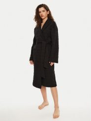 Calvin Klein Underwear Szlafrok Robe 000QS7316E Czarny. Czarne szlafroki damskie Calvin Klein Underwear, l, bez wzorów, z syntetyku, bez ramiączek, bez kaptura. Za 499.99 zł.