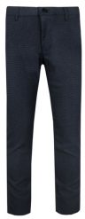 Eleganckie Męskie Spodnie, Zwężane (Slim Fit) – RIGON - Grafit z Granatem. Eleganckie spodnie męskie Rigon, m, bez wzorów, z elastanu. Za 179.00 zł.