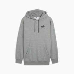 Bluza sportowa męska Puma ESS RELAXED SMALL NO.1 LOGO FL 68915203. Szare bluzy sportowe męskie Puma, l, bez wzorów, z bawełny, z kapturem. Za 162.11 zł.
