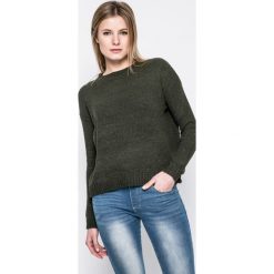 Answear - Sweter. Szare swetry damskie ANSWEAR, z dzianiny, z okrągłym kołnierzem. W wyprzedaży za 49.90 zł.