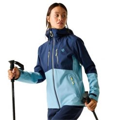 Kurtka Damska Diverging II Colour Block Jacket. Niebieskie kurtki damskie Dare 2b, m, bez wzorów, z materiału, z kapturem. Za 546.99 zł.