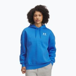 Bluza Under Armour Icon Fleece Hoodie. Niebieskie bluzy damskie Under Armour, bez wzorów, na fitness i siłownię. Za 259.99 zł.