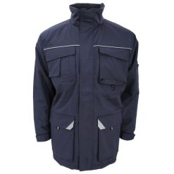Długi Płaszcz Męski Sabre. Niebieskie płaszcze męskie RESULT, l, z aplikacjami, z materiału, długie, z kapturem. Za 230.99 zł.
