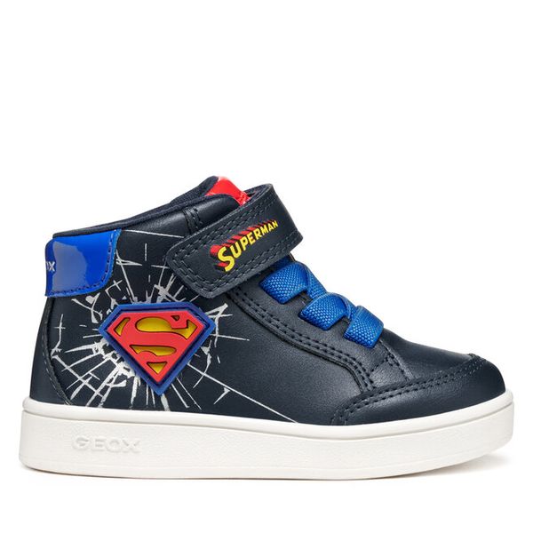 Sneakersy Geox. Niebieskie trampki i tenisówki chłopięce Geox, bez wzorów, bez zapięcia. Za 159.99 zł.