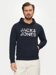 Jack & Jones Bluza Bryan 12268128 Granatowy Relaxed Fit. Niebieskie bluzy męskie Jack & Jones, m, bez wzorów, z bawełny, bez kaptura. Za 109.99 zł.