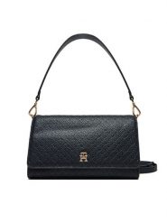 Tommy Hilfiger Torebka AW0AW16933 Granatowy. Niebieskie torebki do ręki damskie Tommy Hilfiger, bez wzorów, ze skóry, bez dodatków. Za 379.99 zł.