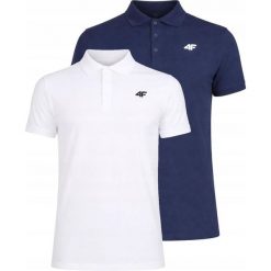 Koszulka polo dla mężczyzn 4F M0770 2-pak. Białe koszulki polo męskie Regatta, m, bez wzorów, z bawełny, klasyczne, bez ramiączek. Za 149.99 zł.