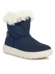 Geox Kozaki J Theleven Girl J36HUD 000AU C4021 S Granatowy. Niebieskie buty zimowe dziewczęce Geox, bez wzorów, z materiału, bez zapięcia. Za 379.99 zł.