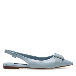 Baleriny GINO ROSSI. Niebieskie baleriny damskie Gino Rossi, bez wzorów, bez obcasa. Za 239.99 zł.