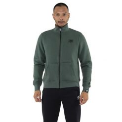 Bluza wygodny z bawełna z zamek błyskawiczny na co dzień. Czarne bluzy męskie LEONE 1947 APPAREL, bez wzorów, z bawełny, bez kaptura. W wyprzedaży za 273.65 zł.