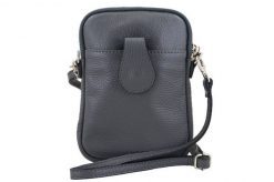 Listonoszka etui skórzane BARBERINI'S 887-28 c. szare. Szare torebki shopper damskie Barberinis, bez wzorów, ze skóry, na ramię, małe, bez dodatków. Za 119.99 zł.