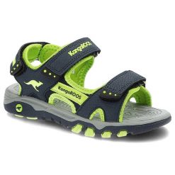 Granatowe Sandały Kangaroos Wygodne Buty Dziecięce. Szare sandały chłopięce KangaRoos, ze skóry ekologicznej, bez zapięcia. Za 139.00 zł.