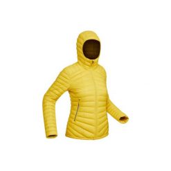 Kurtka trekkingowa TREK 500 damska. Brązowe kurtki damskie FORCLAZ, z puchu. Za 179.99 zł.