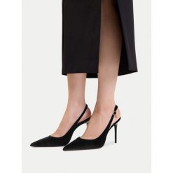 Szpilki Nine West. Czarne szpilki damskie Nine West, bez wzorów, bez obcasa, bez zapięcia. Za 229.99 zł.