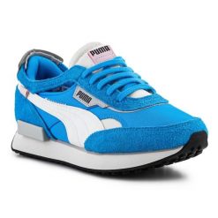 Buty Puma future rider cut-out vintage W 384861-02 niebieskie. Niebieskie obuwie sportowe damskie bez wzorów, z materiału. Za 544.84 zł.