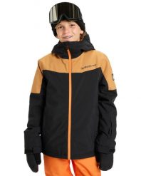 Kurtka do sportów zimowych techniczna dla Chłopców TITANO. Czarne kurtki i płaszcze dla chłopców Quiksilver, bez wzorów, z materiału, sportowe, bez kaptura. Za 456.20 zł.