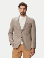 BOSS Marynarka H-Huston 50567488 Beżowy Slim Fit. Brązowe marynarki męskie Boss, bez wzorów, z wełny. Za 2,199.00 zł.
