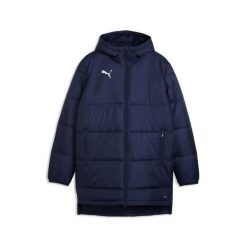 Kurtka puchowa Puma Teamadditions Bench. Niebieskie kurtki męskie Puma, m, bez wzorów, z materiału, eleganckie, bez kaptura. Za 420.00 zł.