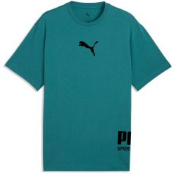 Męskie T shirt Puma Sport Relaxed Graphic Tee. Niebieskie t-shirty męskie Puma, m, bez wzorów, z bawełny, sportowe, bez kołnierzyka. Za 190.00 zł.