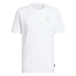 Koszulka adidas Chip T. Białe koszulki sportowe męskie Adidas, l, z aplikacjami, z materiału, bez kołnierzyka, bez ramiączek, na golfa. Za 223.00 zł.