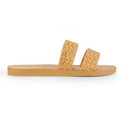 Klapki damskie Ipanema Renda II. Żółte klapki damskie Ipanema, bez wzorów, bez obcasa. Za 69.99 zł.