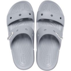 Crocs klapki Classic szare 206761 007. Szare klapki damskie Crocs, bez wzorów. Za 167.68 zł.