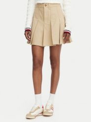 Tommy Jeans Spódnica plisowana DW0DW23149 Beżowy Regular Fit. Brązowe spódnice damskie Tommy Jeans, xxs, bez wzorów, z bawełny, plisowane. Za 369.99 zł.