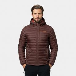 Kurtka męska puchowa Alpinus lekka Kiruna. Niebieskie kurtki męskie Alpinus, na jesień, m, bez wzorów, z materiału, biznesowe, z kapturem. Za 399.00 zł.