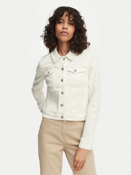 Vero Moda Kurtka jeansowa Wild 10284492 Kremowy Regular Fit. Białe kurtki damskie Vero Moda, s, bez wzorów, z bawełny, bez kaptura. Za 170.99 zł.