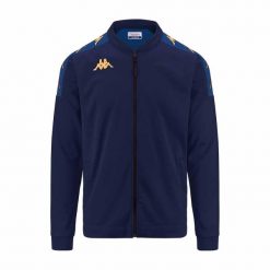Kurtka z dresu Kappa Giullio. Niebieskie bluzy męskie Kappa, m, bez wzorów, z dresówki, sportowe, bez kaptura. Za 214.20 zł.