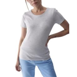 Koszulka Damska 4F. Szare koszulki sportowe damskie 4f, bez wzorów, bez kołnierzyka, bez ramiączek. Za 66.99 zł.