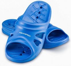 Klapki basenowe dla dorosłych Aqua Speed Florida. Niebieskie klapki męskie Aqua-Speed, z materiału. Za 44.99 zł.