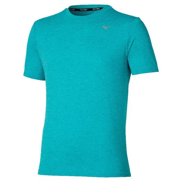 Koszulka Mizuno Impluse Core. Czarne koszulki sportowe męskie Mizuno, xl, bez wzorów, z materiału, bez kołnierzyka, bez ramiączek, na fitness i siłownię. Za 213.50 zł.