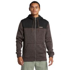 Bluza na zamek dla Mężczyzn KELLER BLOCK. Brązowe bluzy męskie Quiksilver, m, bez wzorów, z materiału, bez kaptura. Za 379.00 zł.