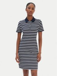 Tommy Hilfiger Sukienka codzienna 1985 WW0WW43228 Granatowy Slim Fit. Niebieskie sukienki damskie Tommy Hilfiger, na co dzień, s, bez wzorów, z bawełny, bez kołnierzyka, bez ramiączek, proste. Za 499.99 zł.