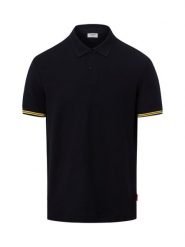 Joop Jeans dzianinowa koszulka polo Mężczyźni Bawełna (100%) niebieski, L. Niebieskie koszulki polo męskie JOOP! Jeans, na lato, l, bez wzorów, z bawełny, eleganckie, bez ramiączek. Za 399.95 zł.