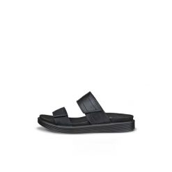 Sandały damskie Ecco Slide. Czarne sandały damskie ecco, bez wzorów, z materiału, bez obcasa, bez zapięcia. Za 399.00 zł.