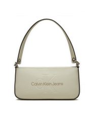 Calvin Klein Jeans Torebka Sculpted Shoulder Pouch25 Mono K60K610679 Beżowy. Brązowe torebki do ręki damskie Calvin Klein Jeans, bez wzorów, z jeansu, bez dodatków. Za 259.99 zł.