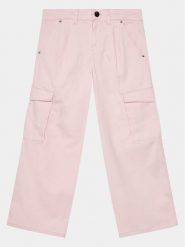 Guess Spodnie materiałowe J4RB14 WEHD0 Różowy Relaxed Fit. Czerwone spodnie materiałowe dla dziewczynek Guess, z aplikacjami, z bawełny. Za 349.99 zł.