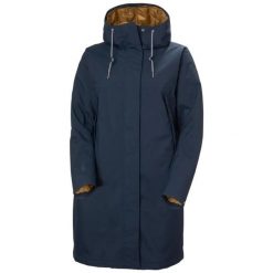 Damska kurtka wodoodporna Helly Hansen Hvaler. Niebieskie kurtki sportowe damskie Helly Hansen, m, bez wzorów, z materiału, bez kaptura, trekkingowe. Za 904.00 zł.