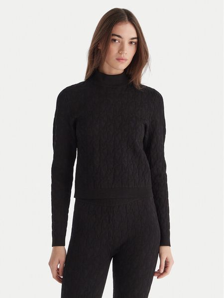 MICHAEL Michael Kors Golf MF5619YJWV Czarny Slim Fit. Czarne swetry damskie MICHAEL Michael Kors, s, bez wzorów, z syntetyku, bez kołnierzyka, bez ramiączek, bez kaptura. Za 659.99 zł.