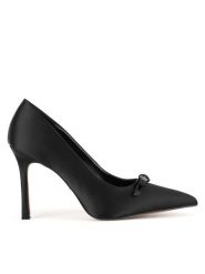 Nine West Szpilki WFA2989-1 Czarny. Czarne szpilki damskie Nine West, bez wzorów, z materiału, bez obcasa, bez zapięcia. Za 199.99 zł.