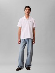 Calvin Klein Jeans koszulka polo Mężczyźni Bawełna biały, S. Białe koszulki polo męskie Calvin Klein Jeans, m, bez wzorów, z bawełny, bez kołnierzyka, bez ramiączek. Za 279.95 zł.